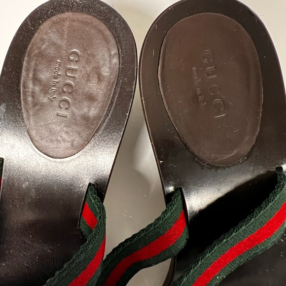 Gucci web thong heel slippers - Picture 3 of 7